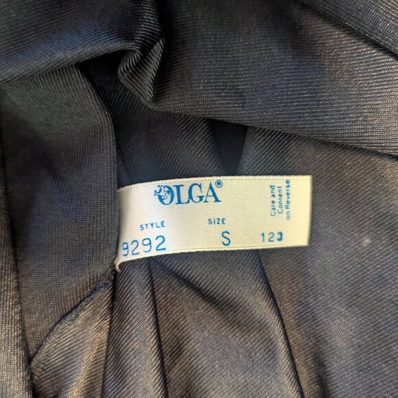 Vintage Olga Lace Satin Nightgown Lingerie Evening Gown 1970’s Black - Picture 12 of 13